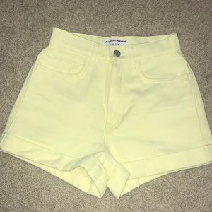 Yellow American Apparel Shorts